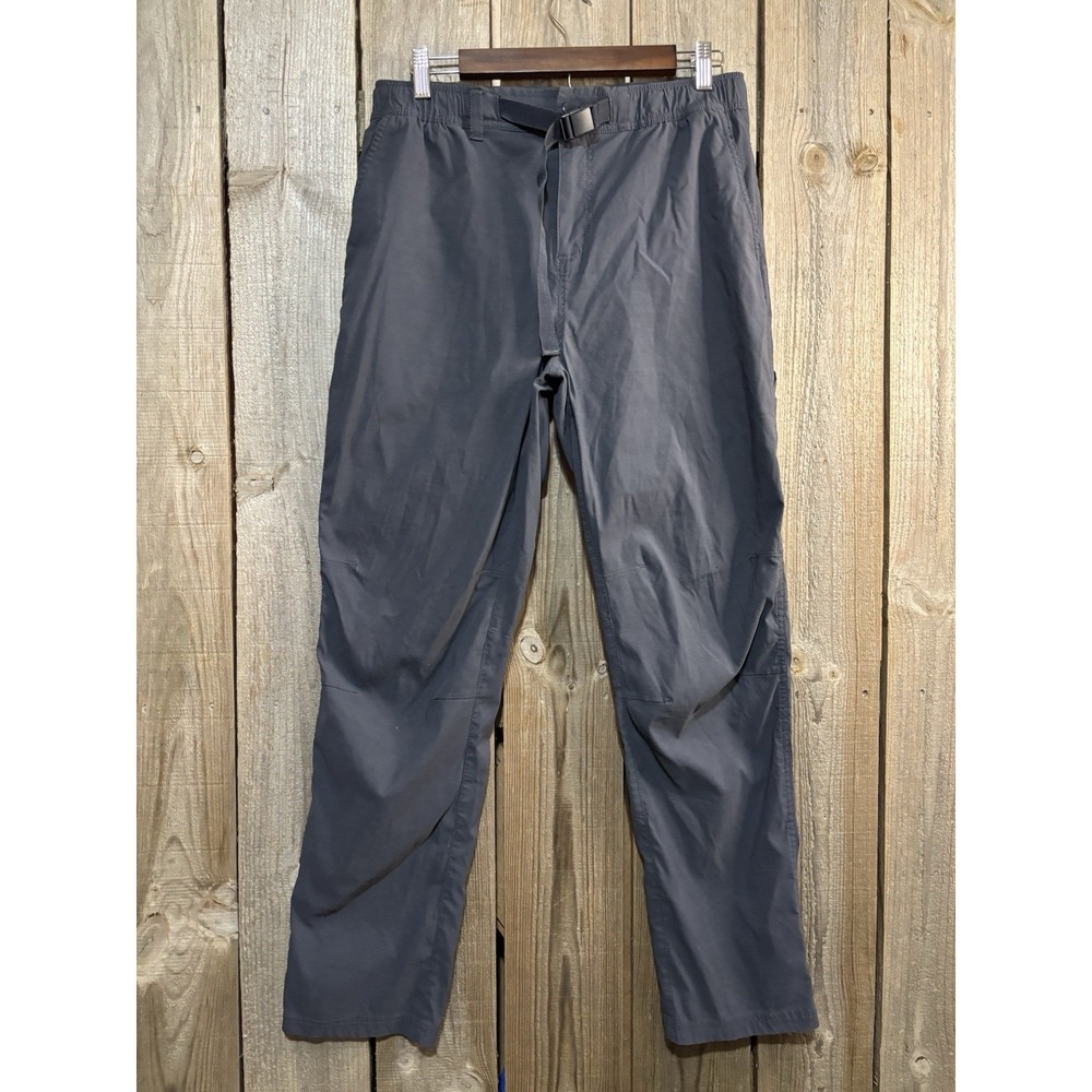 Merrell Hayes Hiker Belted Outdoor Pants Men's 32x30 Hiking Stretch Blue Gray